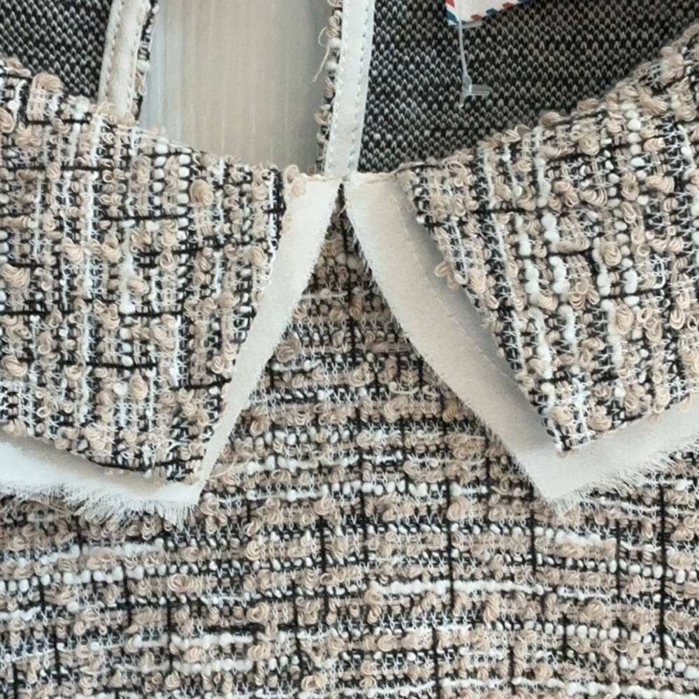 Anthropologie Postcard 9-H15 STCL Top w/ Decorative Collar & Pockets - Picture 4 of 12